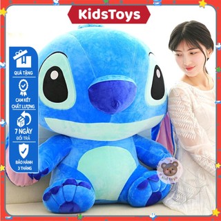 Thú nhồi bông STITCH xanh ngồi vải nhung gấu bông siêu to mềm mịn cao cấp