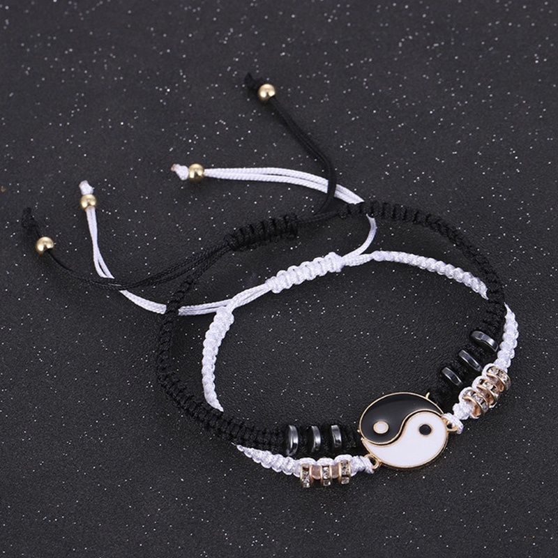 Gl set 2 Vòng Tay Âm Dương tai Chichi bagua yin yang Cho Cặp Đôi