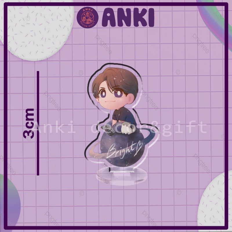 Standee BRIGHTWIN mini, mica trong suốt, standee chibi dễ thương, quà tặng sinh nhật, trưng bày, trang trí