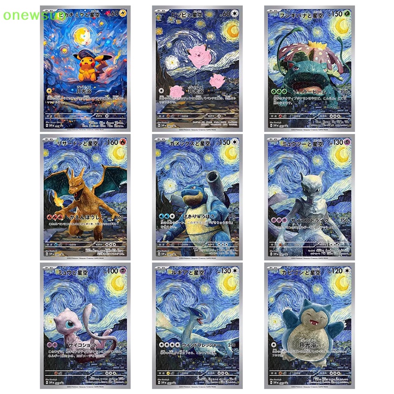 Bộ Sưu Tập Thẻ Bài pokemon netherlands van gogh Bảo Tàng pikachu Nhật Bản diy Mới