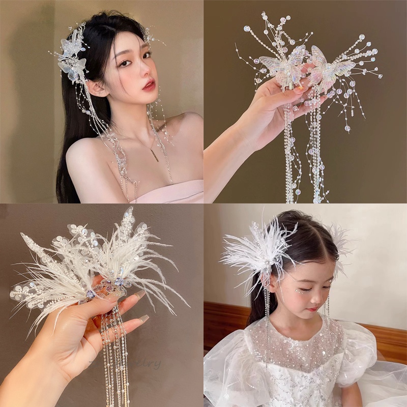 Set 2 Kẹp Tóc Đính Đá Thời Trang Cho Nữ CHLINS