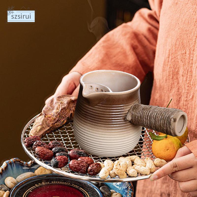 Ấm Trà Bằng Sứ Có Tay Cầm Tiện Dụng Cho Gia Đình / Khách Sạn