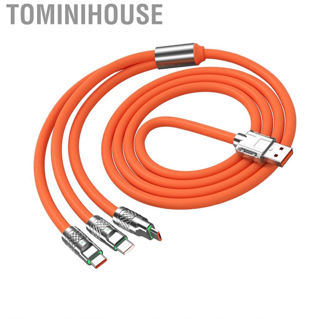 Tominihouse Dây sạc 3 trong 1 3,94ft 120W cho giao diện iOS TYPE C Hot