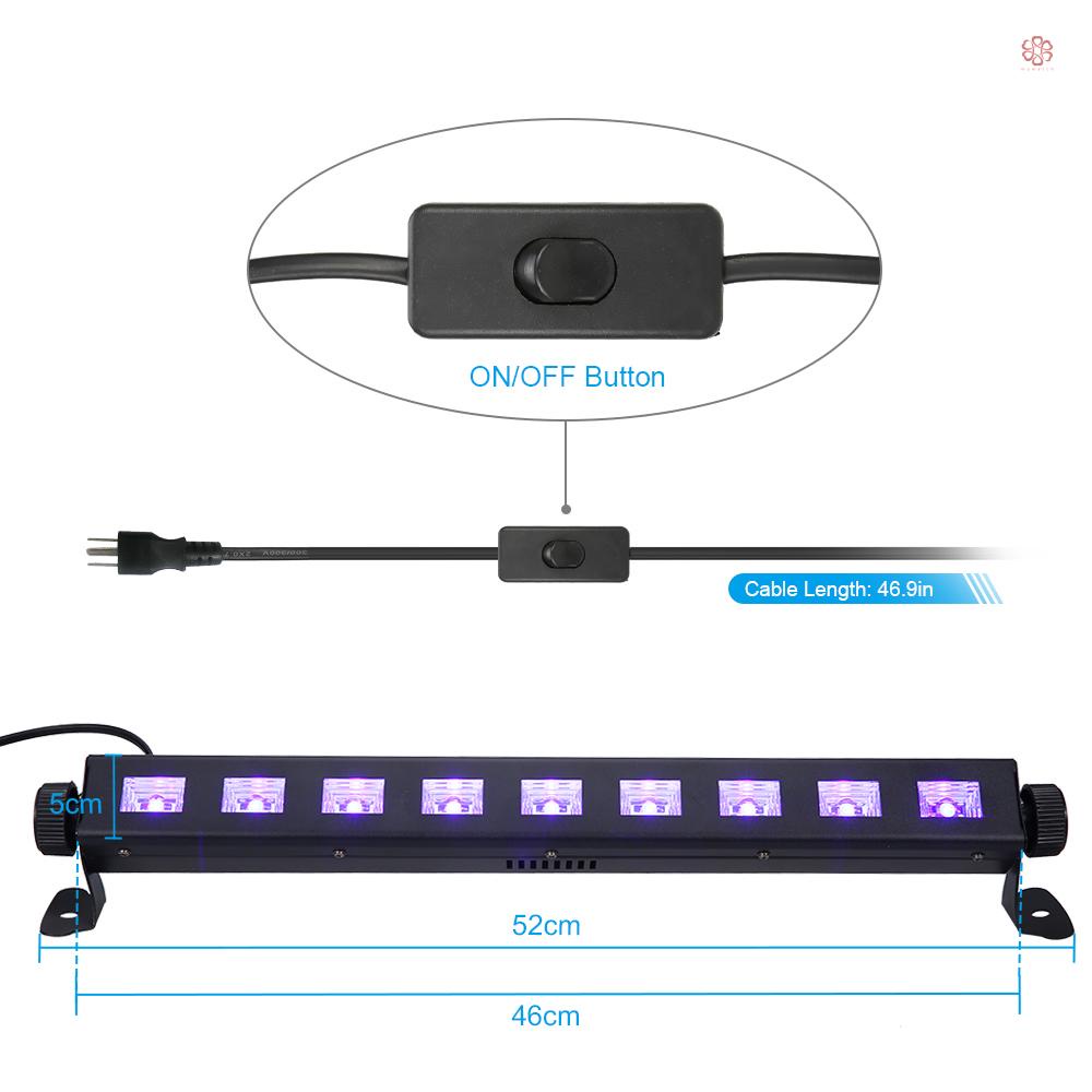 Đèn led uv Ánh Sáng Đen 9 Bóng 27w Ánh Sáng Cao Cố Định Di Động Có Thể Điều Chỉnh Trang Trí Quán bar / Nhà Hàng