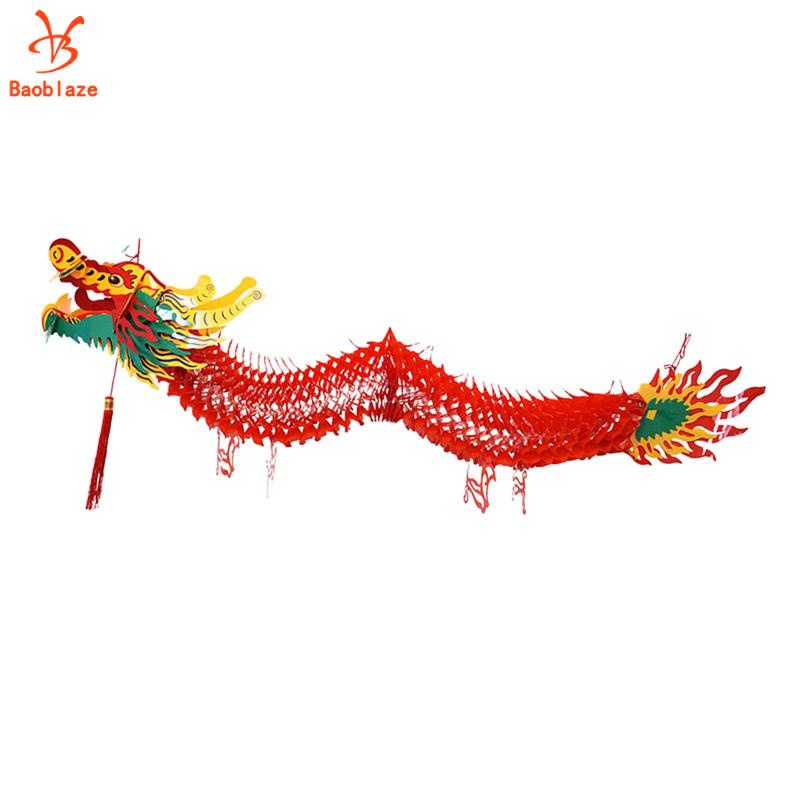 Lồng Đèn Giấy Hình Rồng Trang Trí Năm Mới Phong Cách Trung Hoa