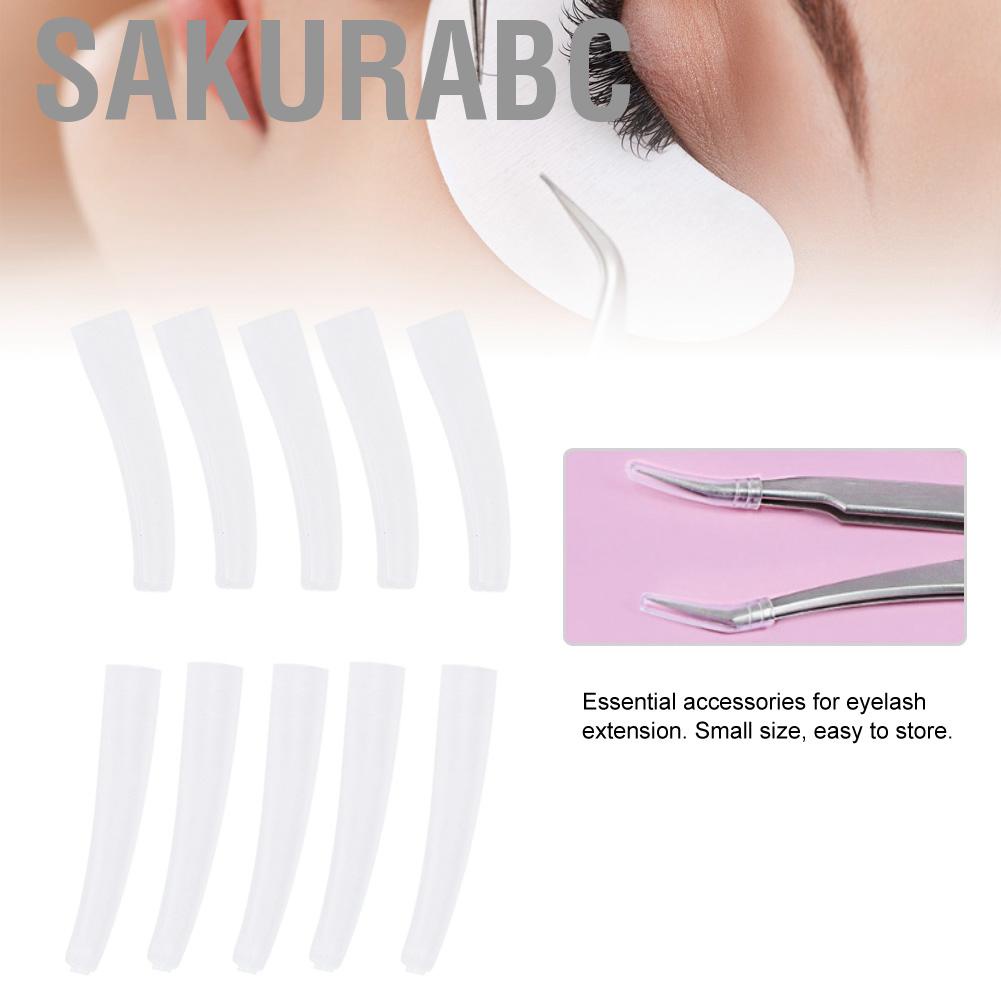 Sakurabc Transparent Plastic Elbow Tweezers Protective Cover Anti Dust Non Slip ZMN