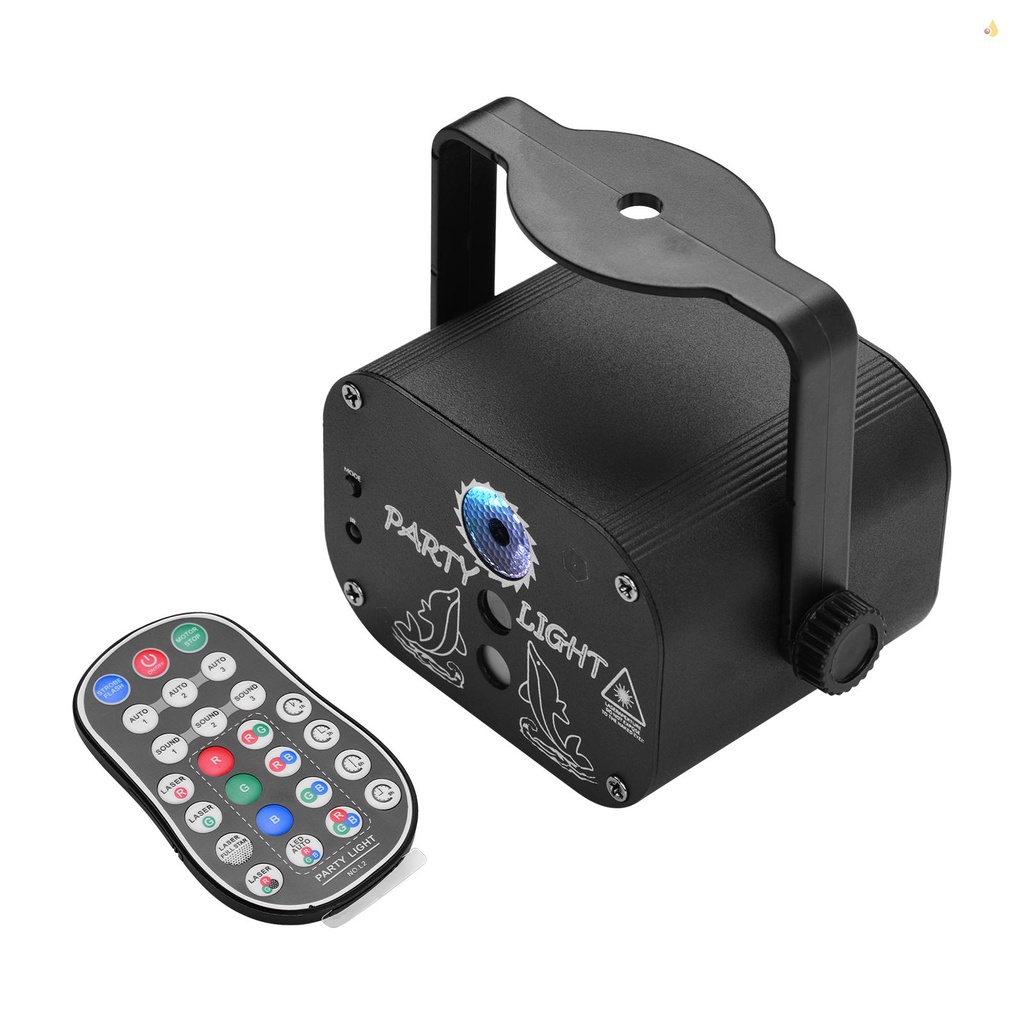Igb-t818 Đèn Chiếu Sân Khấu mini Có Điều Khiển Từ Xa Tạo Hiệu Ứng Nhấp Nháy Cho Tiệc Sinh Nhật / Lễ Kỳ Nghỉ