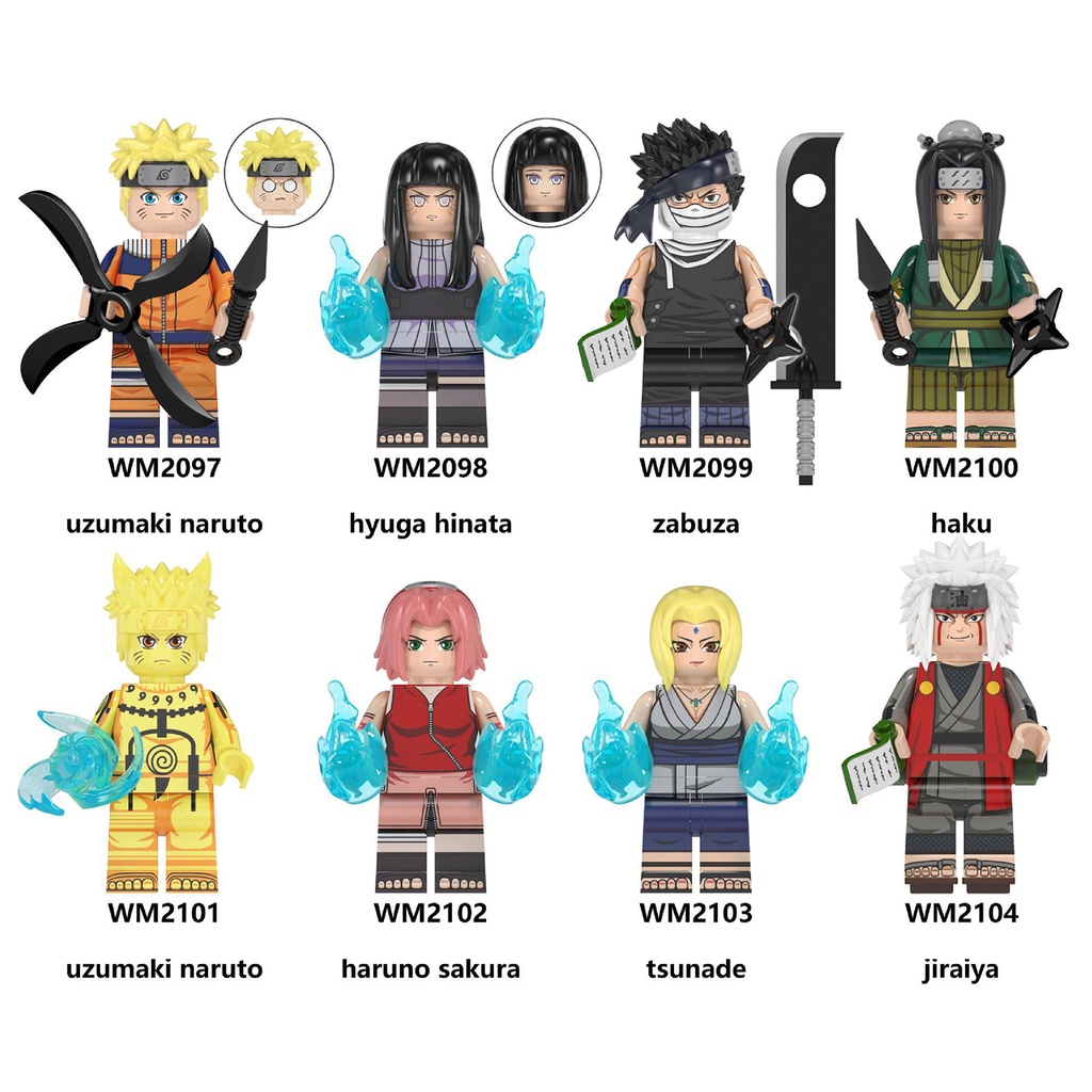 Naruto Bộ Đồ Chơi Lắp Ráp Mô Hình Nhân Vật Hoạt Hình Tái Sử Dụng Được