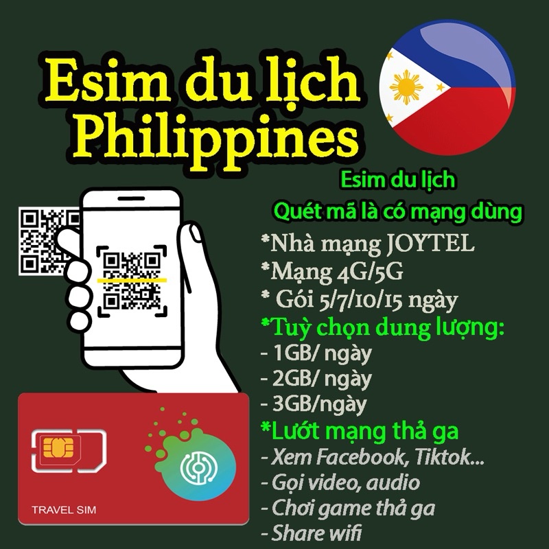-𝐌𝐨𝐨𝐌𝐨𝐨- Sim du lịch Philippines. Chỉ bán esim du lịch Philippines. Đa dạng gói cước