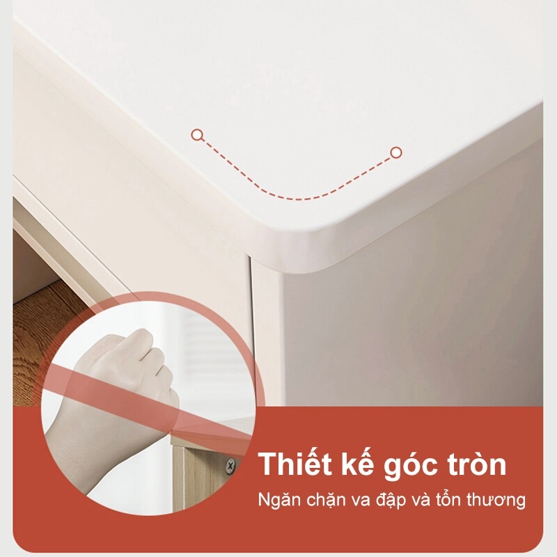 Bàn trang điểm đa năng Kèm gương tròn Tủ lưu trữ Tiết kiệm diện tích Cho phòng ngủ 𝙎𝙐𝙉𝙉𝙔 𝘽𝙄𝙀𝙍𝙀 | BigBuy360 - bigbuy360.vn