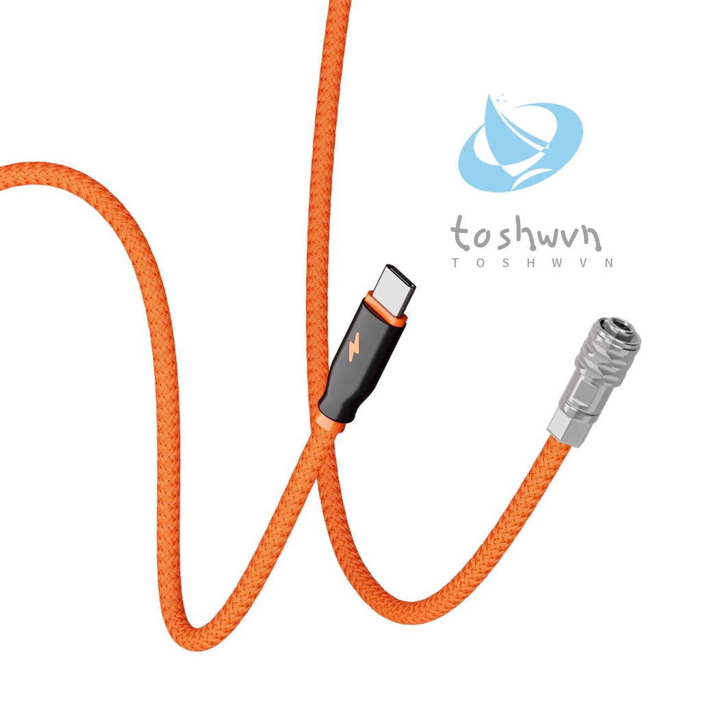 Zgcine Cáp Nguồn pd-bmd usb-c Sang pin 2-pin Dài 60cm Với Dây Bện Với camera Bỏ Túi 4k / 6k & v-mount