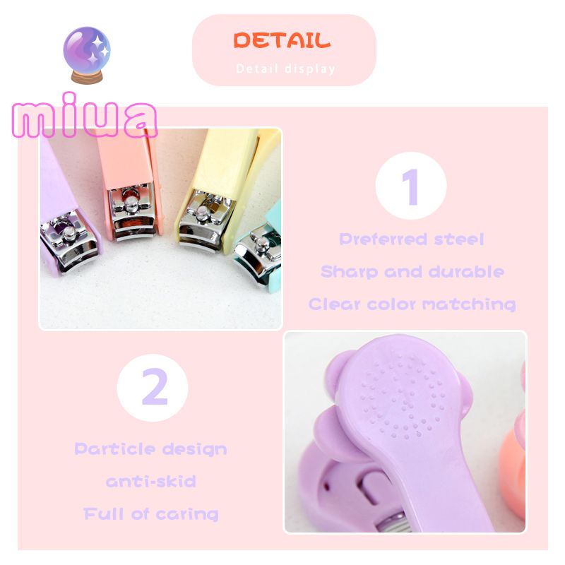 Miu🔮Kềm Cắt Móng Tay Bằng Thép Không Gỉ Hình Hoạt Hình Dễ Thương