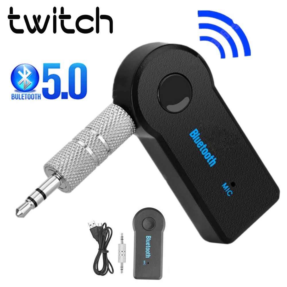 Twitch Thiết Bị Nhận Tín Hiệu bluetooth 5.0 2 Trong 1 Giắc Cắm 3.5mm aux a2dp Cho Xe Hơi