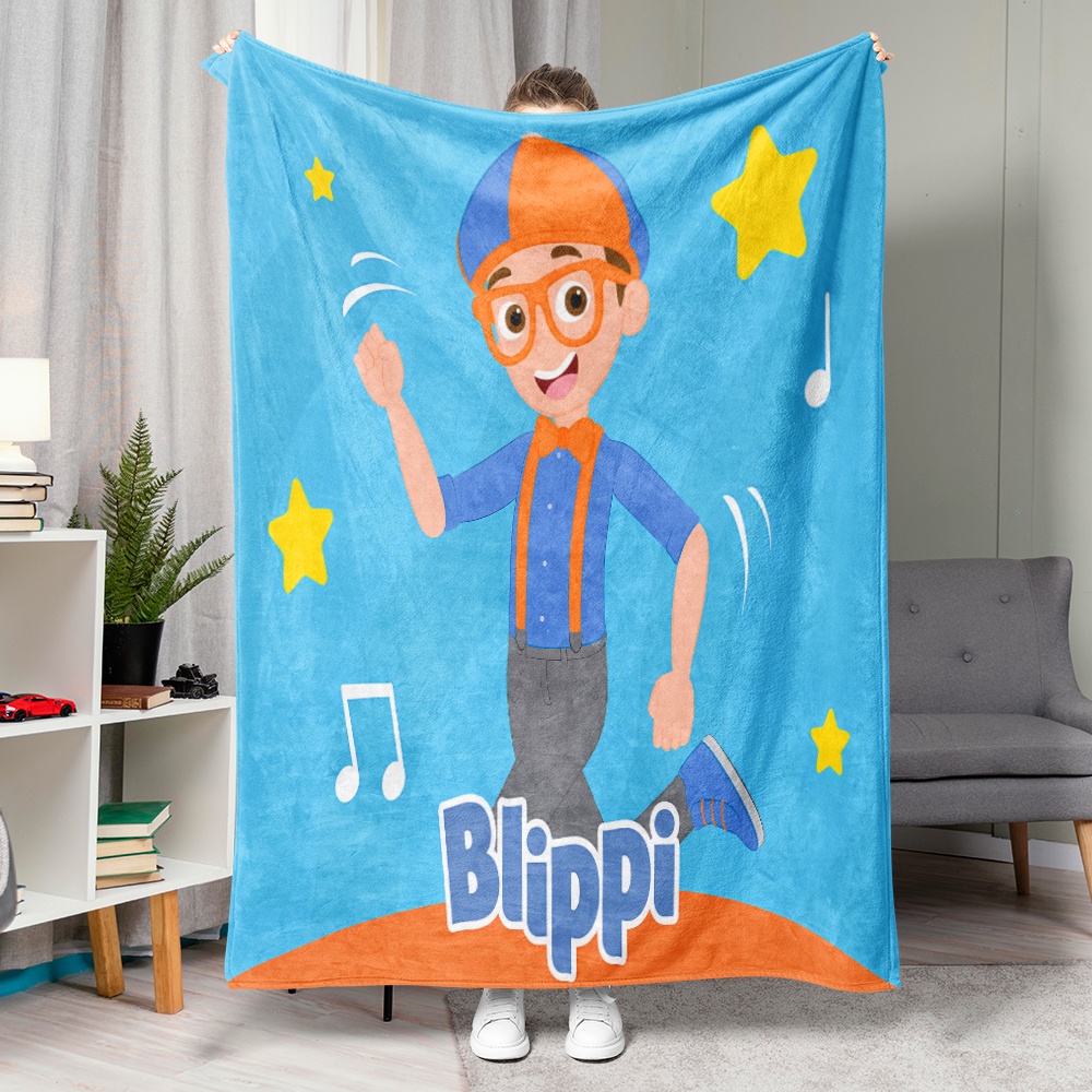 Hoạt Hình Chăn flannel In Hình Hoạt Họa blippi wonders Thoáng Khí Làm Quà Tặng Tốt Nhất Cho Người Lớn