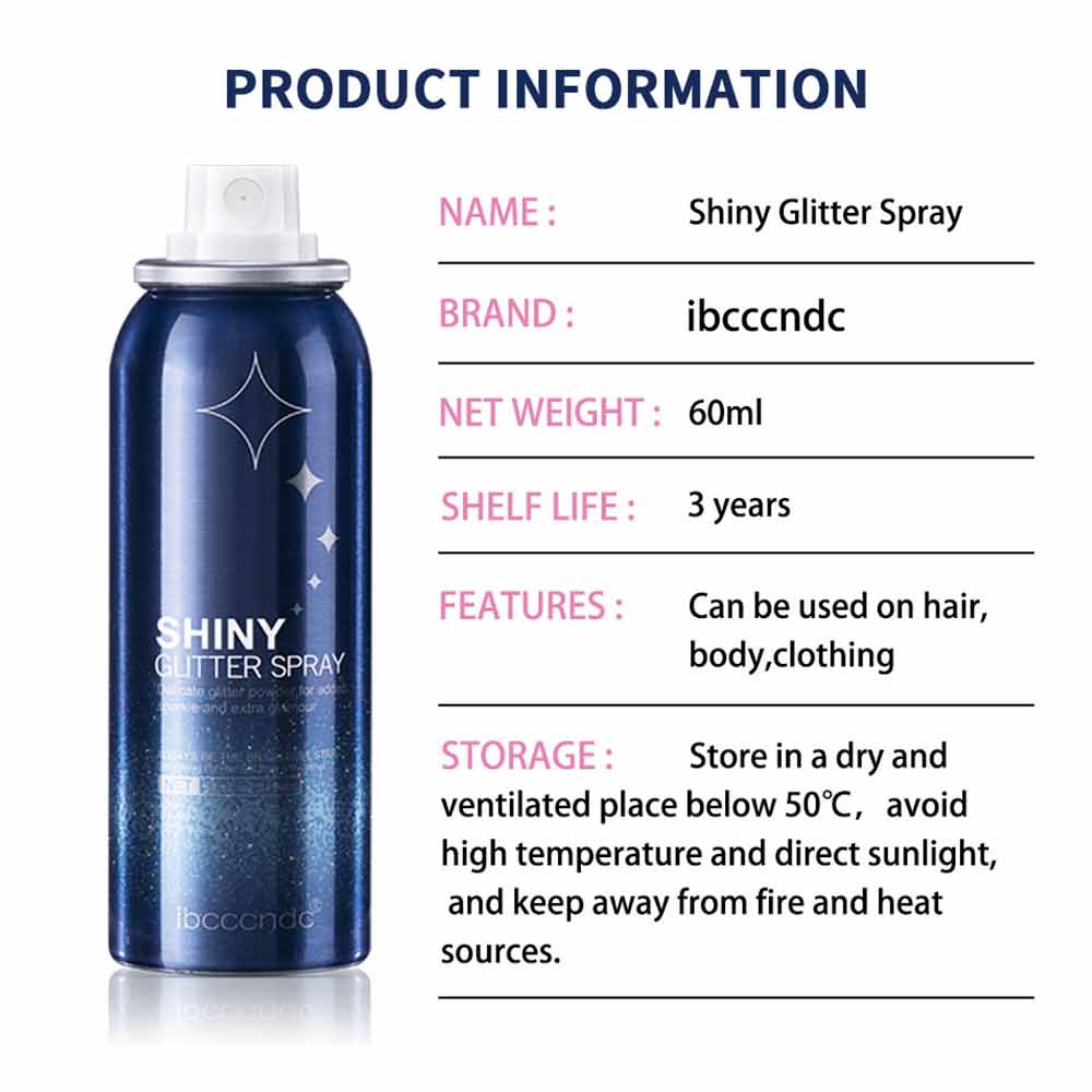 Body Shiny Glitter Spray Easy to Use Body Shimmer Spray Glitter Spray
