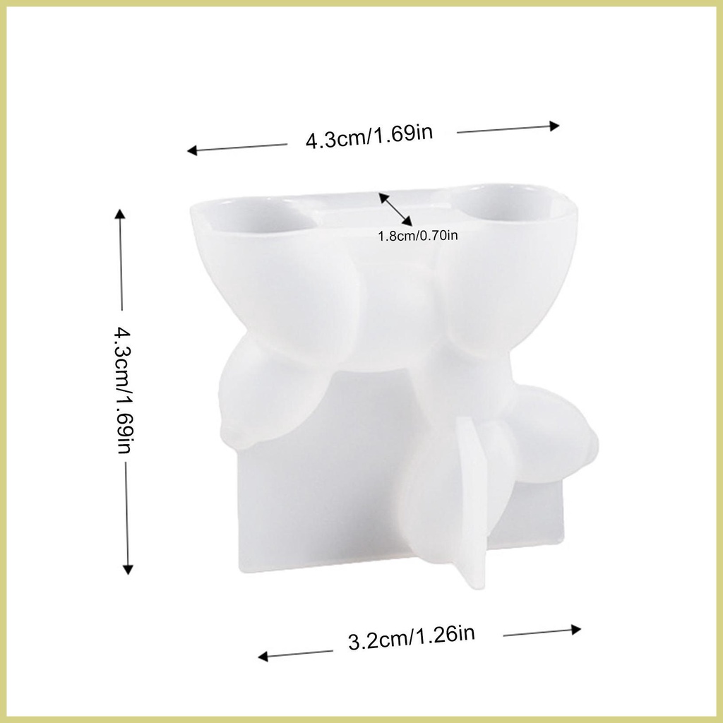 Khuôn silicone Làm Nến Thủ Công Hình Chú Chó Và Bong Bóng 3d