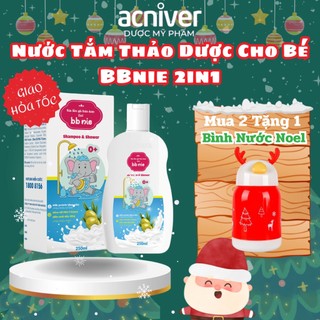 Nước tắm gội thảo dược BBNIE Santafa giúp làm sạch da trẻ nhỏ, an toàn, dịu nhẹ, không kích ứng- Chai 250ml