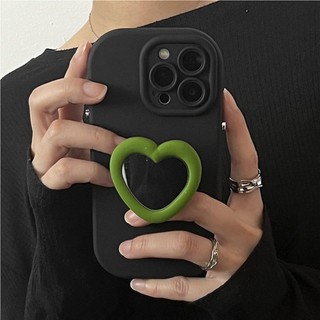 Ốp Điện Thoại Tráng Gương Hình Trái Tim Màu Trà Xanh Cho iphone 7 7plus 8 8plus xs xr 11 12 13 14 15pro plus promax