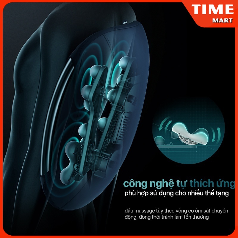 [ CHÍNH HÃNG ] Máy Massage Lưng PHILIPS 5101B. 12 đầu massage riêng biệt, 4 chế độ [ TIME MART ]