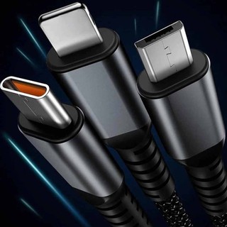 6A 100W Super Fast Charge Cable Type-C Liquid Silicone Cable Quick Charge Micro USB Cable for Huawei/Xiaomi/iphone/oppo