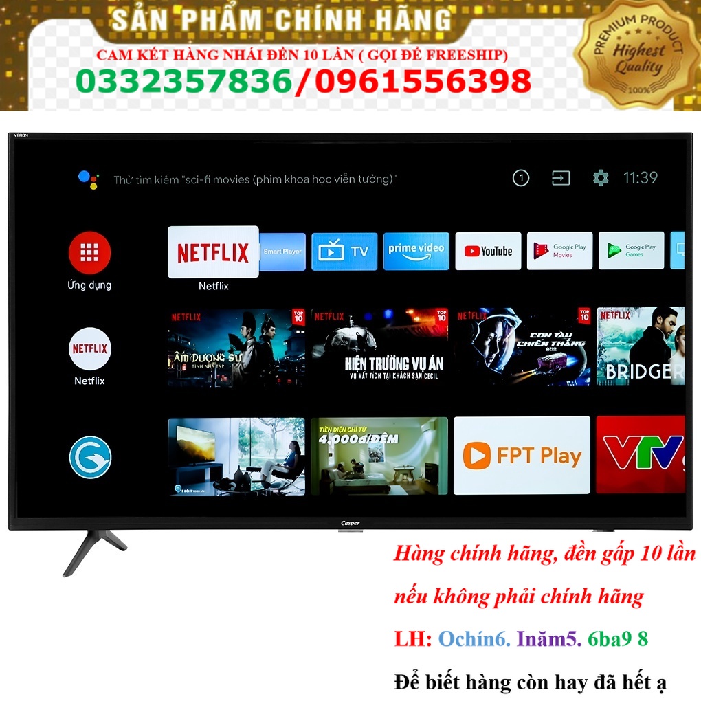 Sale- Android Tivi Casper 43 inch 43FGA610 và Casper 43FG5200