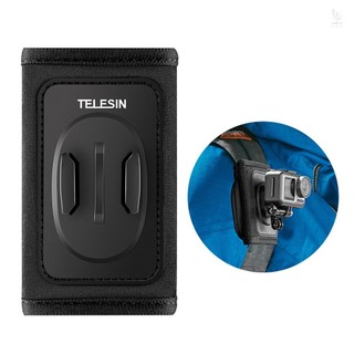 Telesin action camera backpack strap mount clip holder compatible with dji osmo pocket hero 8/7/6/5 sjcam sports cameras