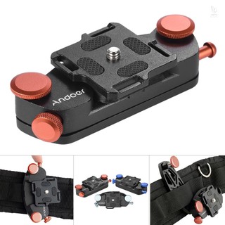 Andoer Metal Quick Release Camera Waist Belt Strap Buckle Button Mount Clip for Canon DSLR Cameras Max. Load Capacity 20kg