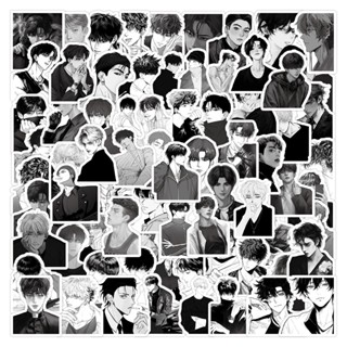 Bộ 103 Miếng Dán Hoạt Hình Màu Trắng Đen Chống Thấm Nước Trang Trí Điện Thoại