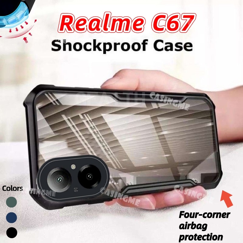 Ốp Điện Thoại Cứng Trong Suốt Có Túi Khí Chống Sốc Realme C67 C67 C 67 67C RealmeC67 C67Realme 4G 5G