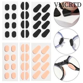 VMCRTD 4 cặp đệm mũi bằng xốp EVA mềm mại chống trượt màu đen 1.5mm dành cho mắt kính