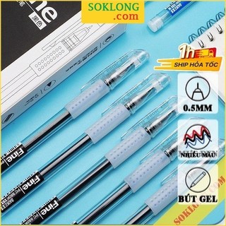 Combo bút viết mực xanh/đen/đỏ tiện lợi, 12 bút gel baoke 0.5mm, tueminh