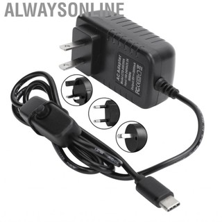 Alwaysonline Công tắc bật/tắt nguồn DC AC 5V 3A Type-C cho Raspberry Pi 4B