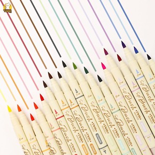  Bộ 3 bút Brush lông mềm viết Calligraphy 1 đầu màu pastel 