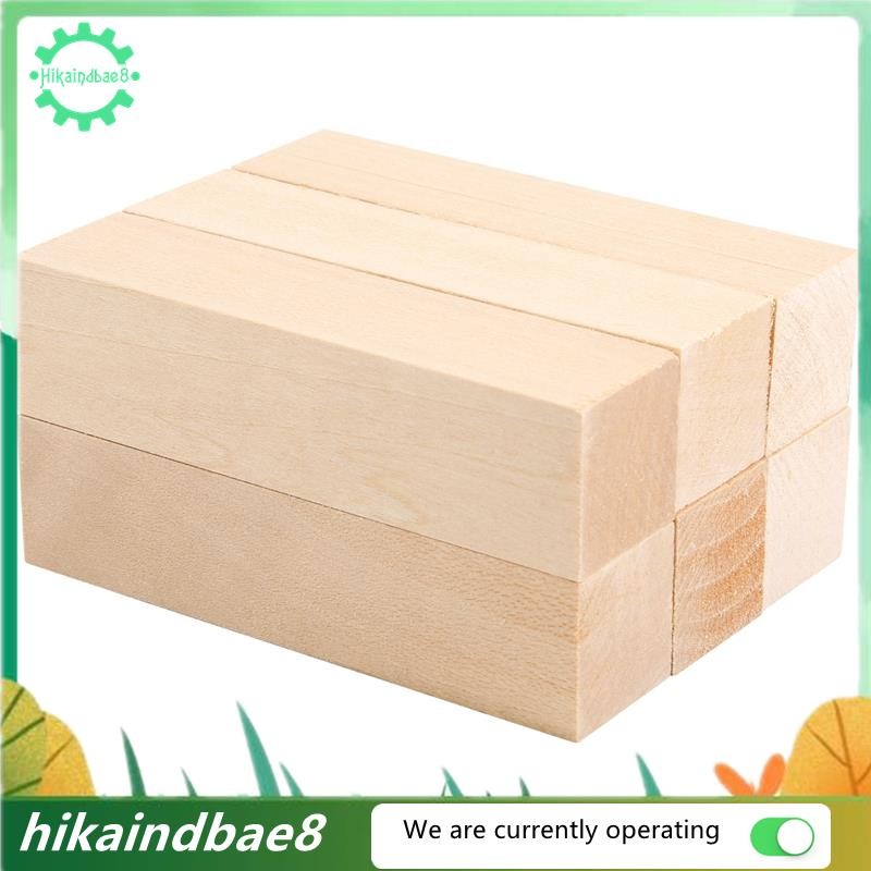 [hIkAi] 6 Khối Khắc Basswood Cho Người Mới Bắt Đầu Gỗ Khắc Sở Thích Bộ DIY Khắc Gỗ