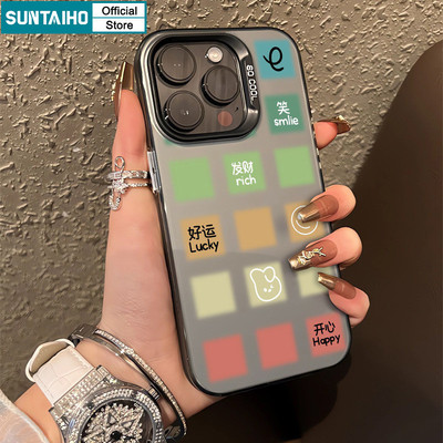 Suntaiho Thẩm Mỹ Vỏ Màu Hoa Văn Hộp Điện Thoại Cho Iphone 16 15 14 12 13 11 Pro Max IP 7 8 Plus Iphon X Xs XR Xs Max TPU Silicone Mềm Cao Cấp Chống Sốc Ốp Lưng
