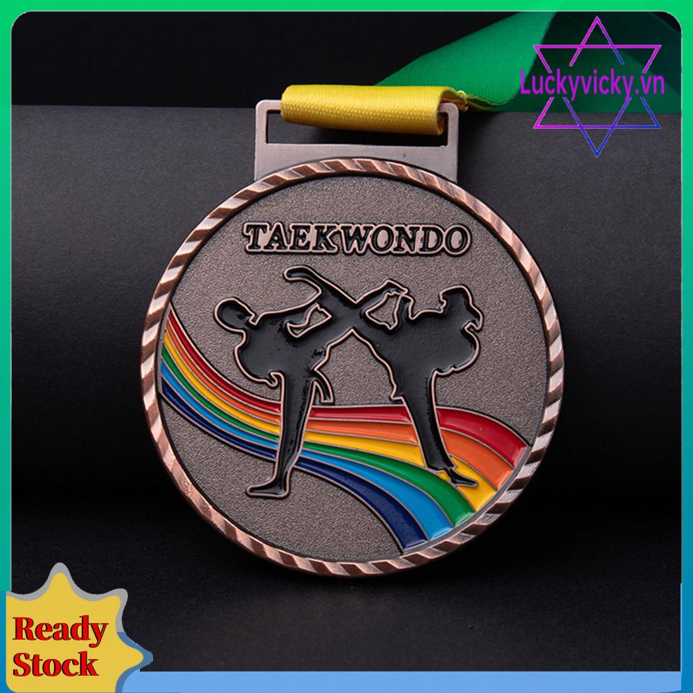 Huy Chương Câu Cá Thể Thao Bằng Đồng Màu Vàng / Bạc Làm Bánh taekwondo medal