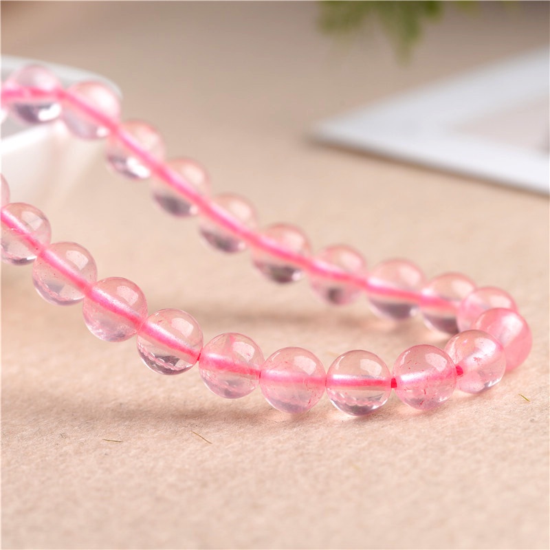 1 Dây Chuỗi Hạt Đá Pha Lê Hồng Tự Nhiên 4-12mm Làm Trang Sức diy