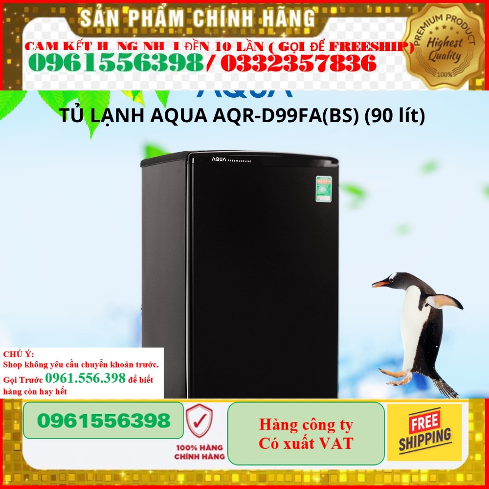 [New 100%]  Tủ lạnh mini AQUA AQR-D99FA(BS) 90 Lít, AQR-D59FA(BS) 50 Lít Siêu bền, có ngăn làm