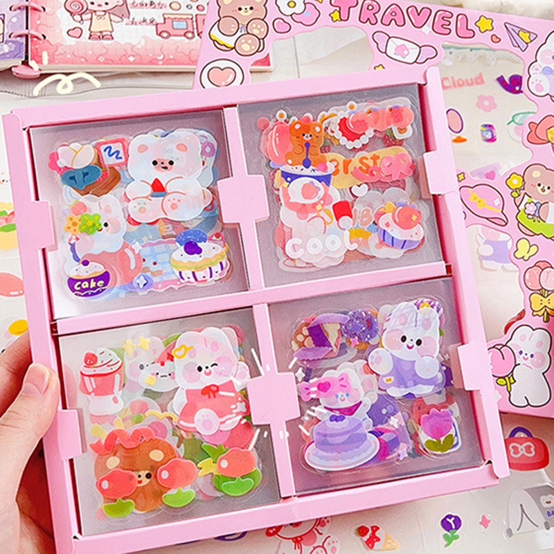 Bộ 100 Miếng Dán Hoạt Hình Xinh Xắn Dùng Trong Trang Trí   RYVN