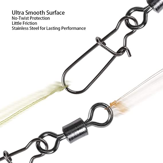 Set 50 Vòng Nối Xoay Câu Cá 10lb-110lb Bằng Thép Không Gỉ