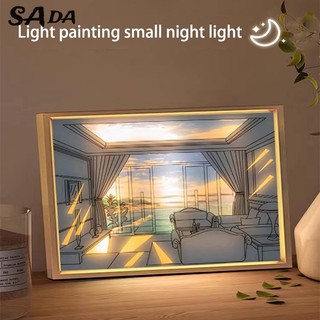 Sada Đèn led Cảm Ứng Ánh Sáng Mặt Trời Trang Trí Phòng Khách Phòng Ngủ