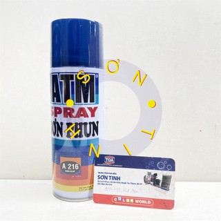Sơn phun xịt ATM A216 màu xanh dương đậm đen Dark Blue