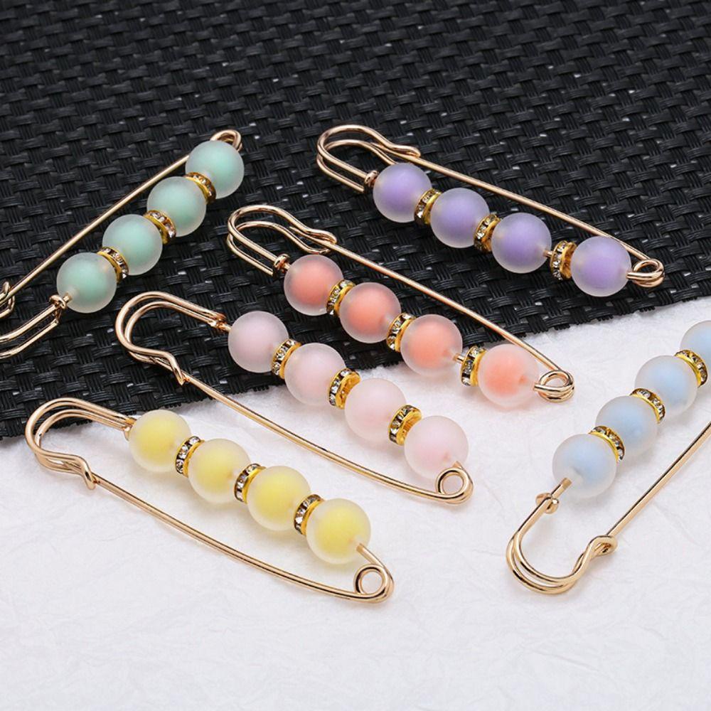 Leota Ghim Cài Áo Kim Loại Mặt Nhám Hình Chữ u Không Cần Khoan Lỗ Phong Cách Hàn Quốc Cho Quần Jean / Đám Cưới