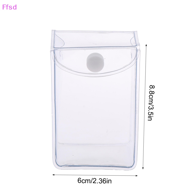 1 Bộ Túi Đựng Tiền Xu / Tai Nghe / Móc Khóa mini Trong Suốt Hình Búp Bê anime Kèm Quả Bông