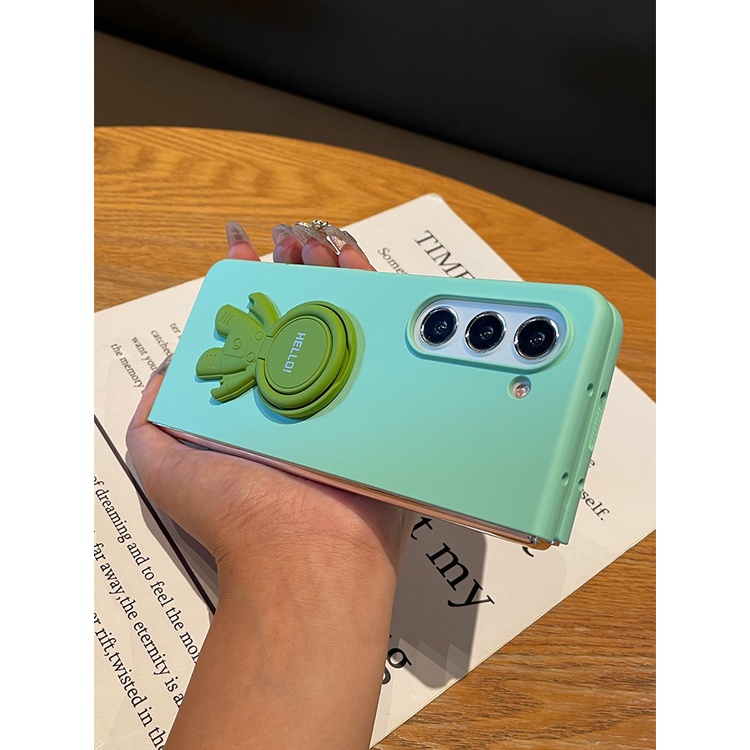 Ôp Điện Thoại Cứng Nhám Họa Tiết Phi Hành Gia Hoạt Hình Đáng Yêu Có Giá Đỡ Cho samsung galaxy z fold 5 4 3 2 5g Ốp