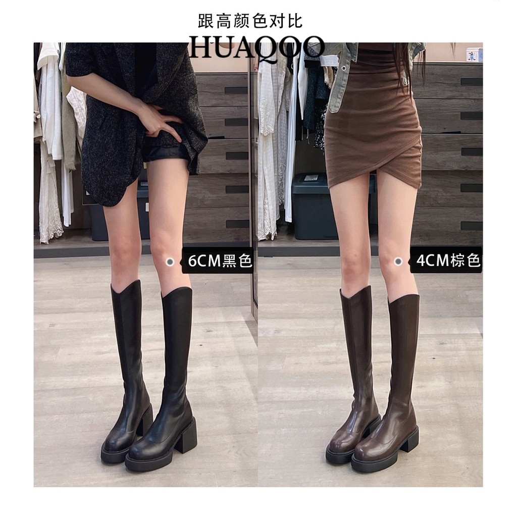 KaBaiQi Giày Bốt dép sandal nữ Mũi Vuông Phong Cách Retro Cá Tính Cho Nữ Thời trang 36Z230907