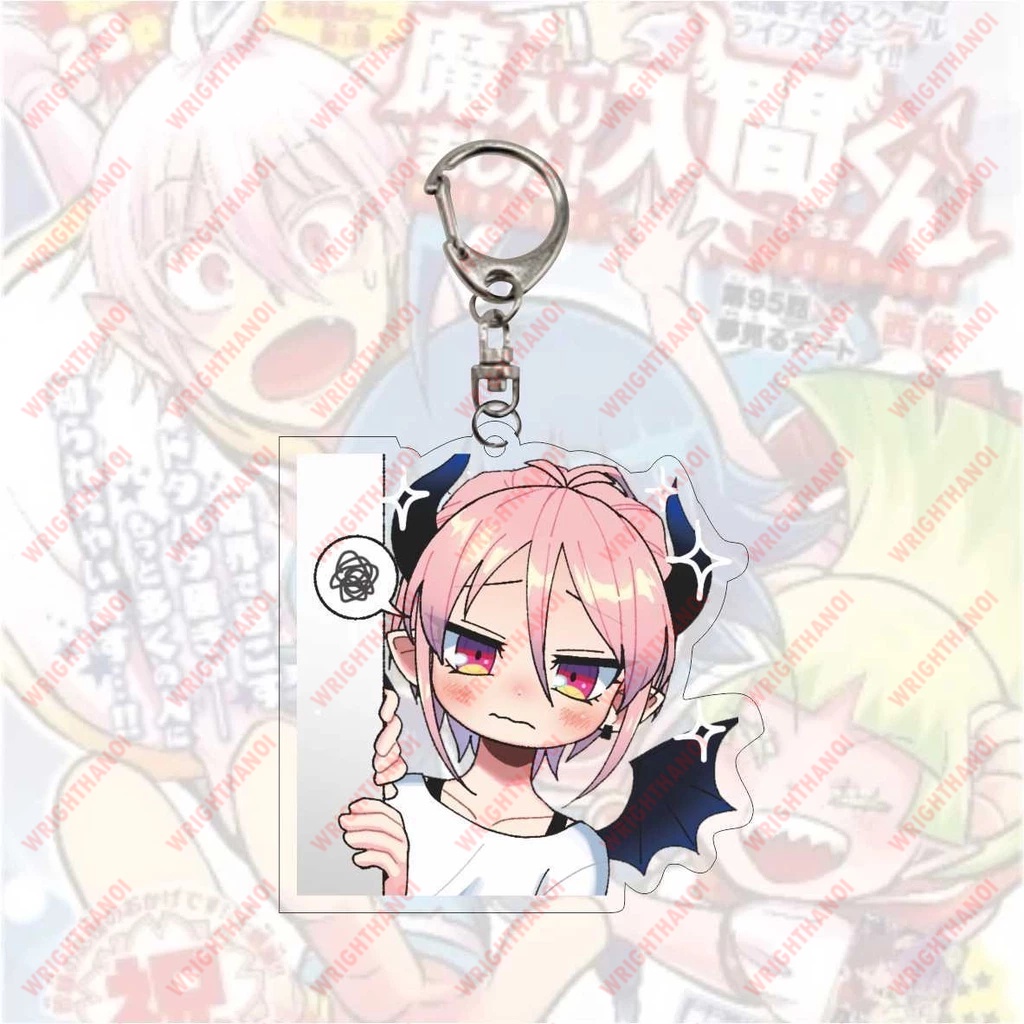 Móc khoá Mairimashita! Iruma-kun nhân vật Suzuki Iruma, Clara Valac in hình nhân vật 2 mặt acrylic
