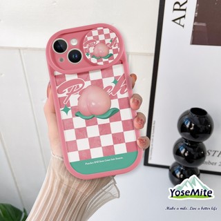 ốp iphone trượt cam tpu Họa Tiết Trái Đào Cho 14 xr 13 11 12 pro max 8 7 6 6s plus x xs max se 2020 13 12 11