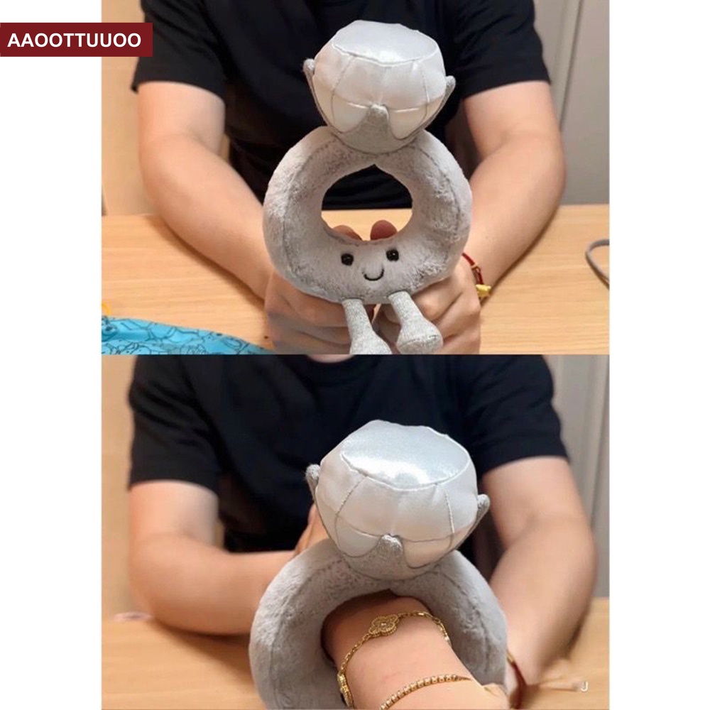 Dễ Thương Nhẫn Đính Kim Cương Nhân Tạo Lớn Quà Tặng Ngày Lễ Tình Nhân Cho Bạn Gái