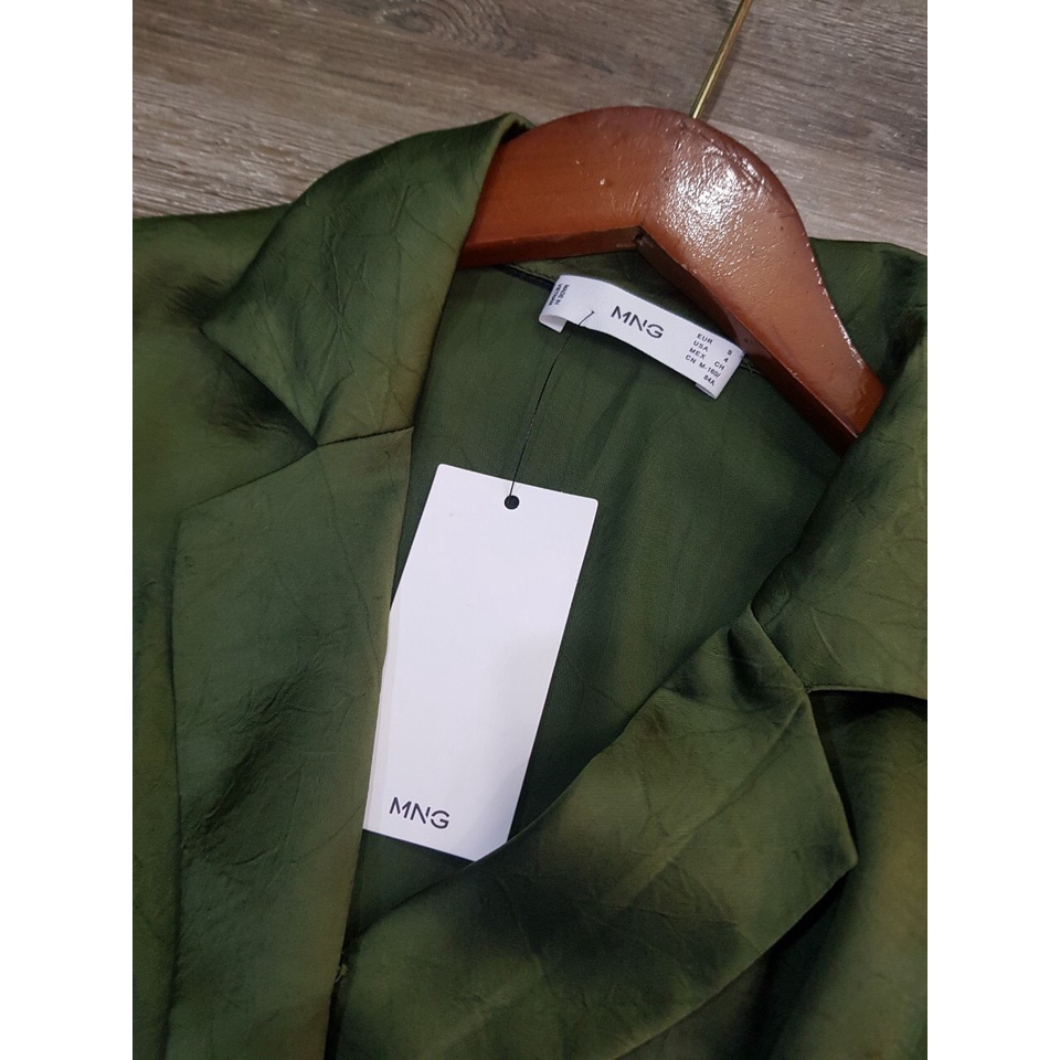 Đầm Đắp Tà Xanh Rêu M.a.n.g.o